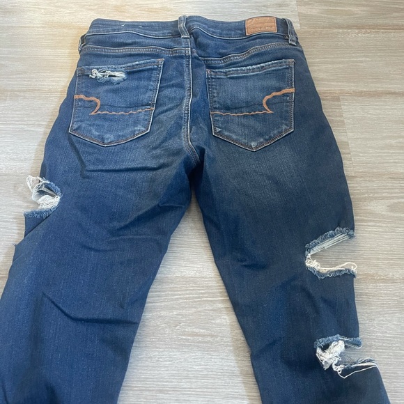 Dark Washed Ripped Jeans - Picture 2 of 4